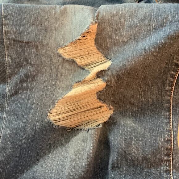 Torrid 26 R Perfect ankle skinny jeans distressed crop new cute denim 4x stretch - Picture 7 of 11